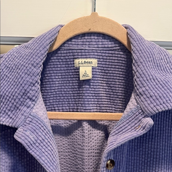 L.L. Bean Purple Corduroy Shirt Jacket - Picture 2 of 10